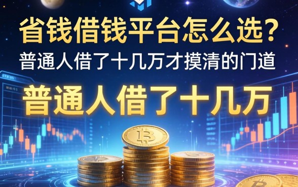 省钱借钱平台怎么选？普通人借了十几万才摸清的门道