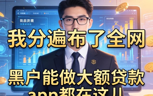 我翻遍了全网，发现黑户能做大额贷款的app都在这儿
