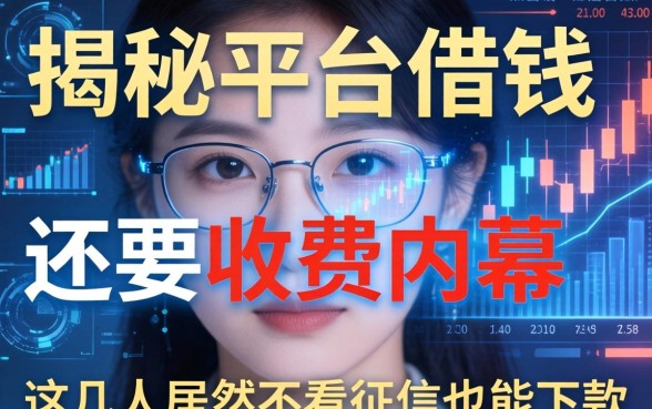 揭秘平台借钱还要收费的内幕，这几家居然不看征信也能下款