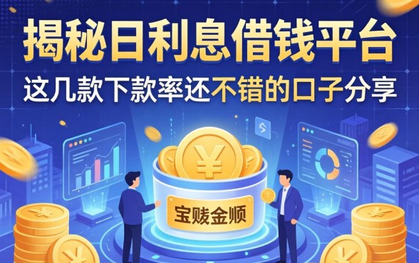 揭秘日利息借钱平台：这几款下款率还不错的口子分享