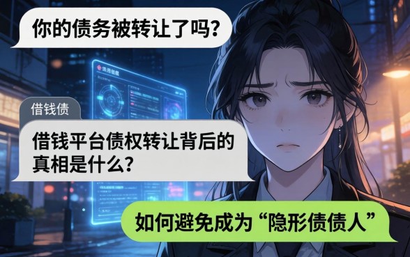 深夜一条陌生短信引发的恐慌：你的债务被转让了吗？借钱平台债权转让背后的真相是什么？如何避免成为“隐形负债人”？