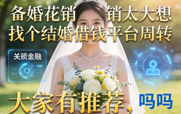 备婚花销太大想找个结婚借钱平台周转一下，大家有推荐吗？
