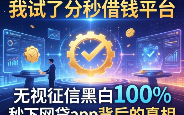 我试了分秒借钱平台，发现无视征信黑白100%秒下网贷app背后的真相
