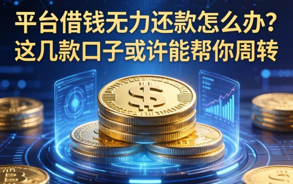 平台借钱无力还款怎么办？这几款口子或许能帮你周转