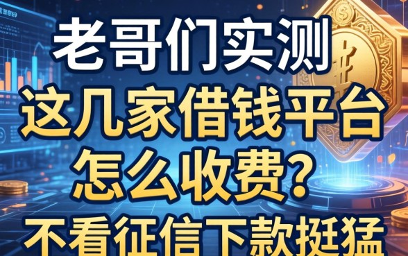 老哥们实测：这几家借钱平台怎么收费？不看征信下款挺猛