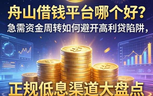 舟山借钱平台哪个好？急需资金周转如何避开高利贷陷阱，正规低息渠道大盘点