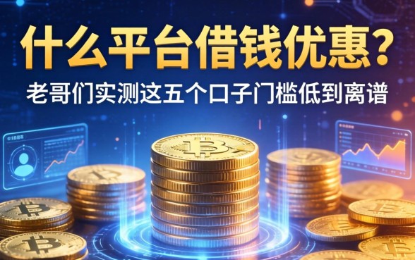 什么平台借钱优惠？老哥们实测这五个口子门槛低到离谱