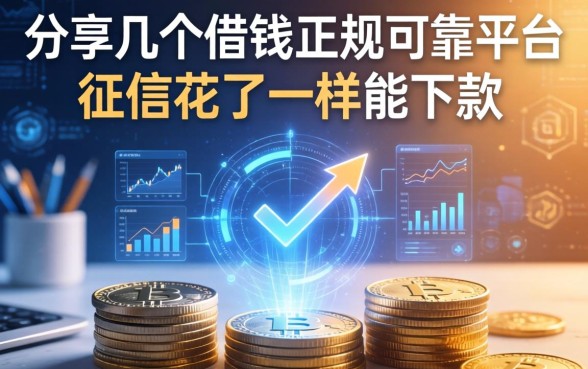 分享几个借钱正规可靠平台，征信花了一样能下款