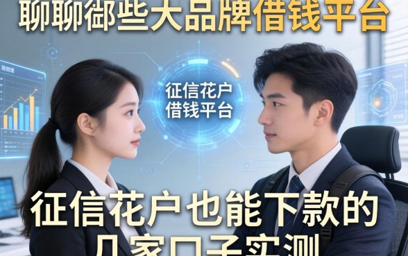 聊聊那些大品牌借钱平台：征信花户也能下款的几家口子实测