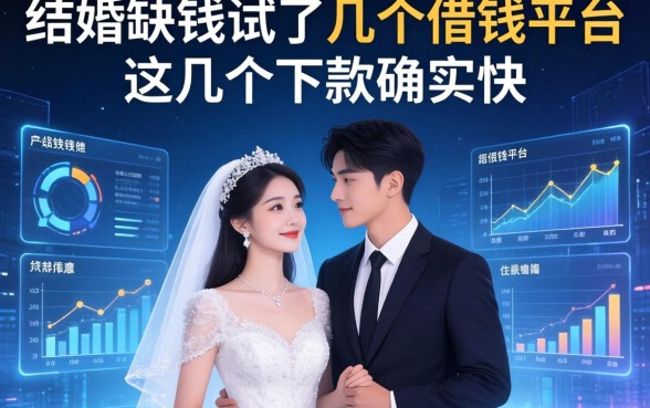 结婚缺钱试了几个借钱平台，这几个下款确实快