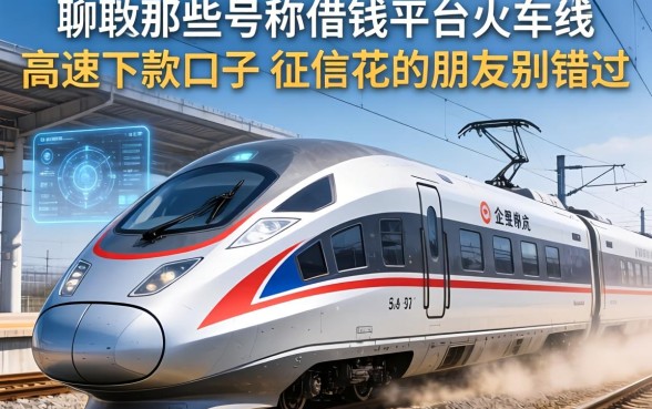 聊聊那些号称借钱平台火车的高速下款口子，征信花的朋友别错过