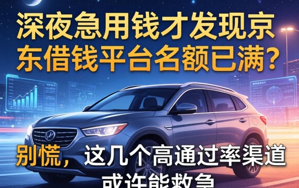 深夜急用钱却发现京东借钱平台名额已满？别慌，这几个高通过率渠道或许能救急