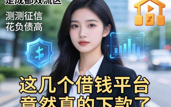 我在成都双流区实测征信花负债高，这几个借钱平台竟然真的下款了