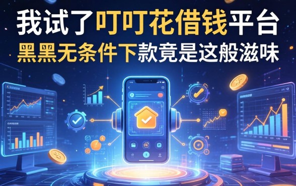 我试了叮叮花借钱平台，黑户无条件下款竟是这般滋味
