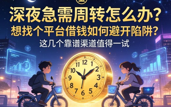 深夜急需周转怎么办？想找个平台借钱如何避开陷阱？这几个靠谱渠道值得一试