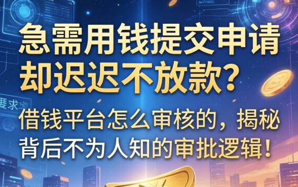 急需用钱提交申请却迟迟不放款？借钱平台怎么审核的，揭秘背后不为人知的审批逻辑！
