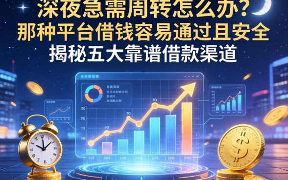 深夜急需周转怎么办？那种平台借钱容易通过且安全？揭秘五大靠谱借款渠道