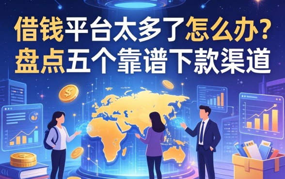 借钱的平台太多了怎么办？盘点五个靠谱下款渠道