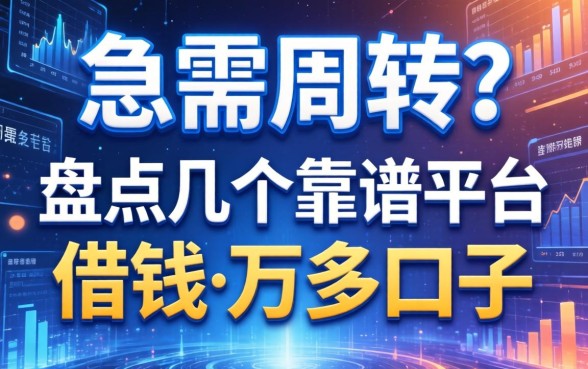 急需周转?盘点几个靠谱的平台借钱一万多口子
