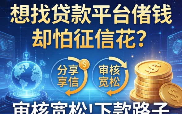 想找贷款平台借钱却怕征信花？分享五个审核宽松的下款路子