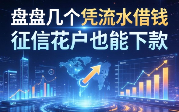 盘点几个凭流水借钱的平台，征信花户也能下款