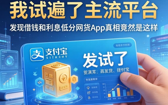 我试遍了主流平台，发现支付宝借钱和利息低的网贷app真相竟然是这样