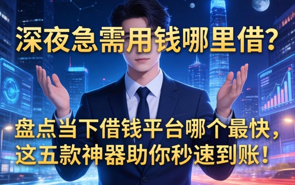深夜急需用钱哪里借？盘点当下借钱平台哪个最快，这五款神器助你秒速到账！