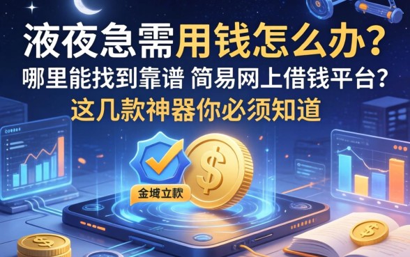 深夜急需用钱怎么办？哪里能找到靠谱的简易网上借钱平台？这几款神器你必须知道