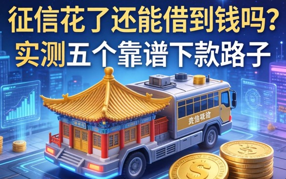 征信花了还能借到钱吗？实测五个靠谱下款路子