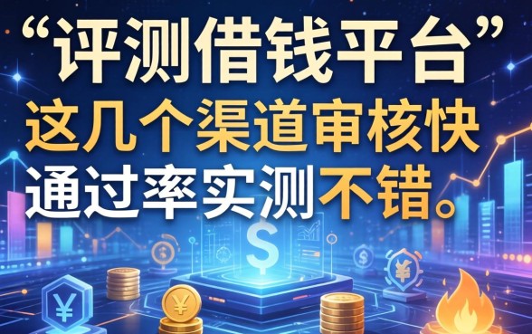评测借钱平台：这几个渠道审核快，通过率实测不错