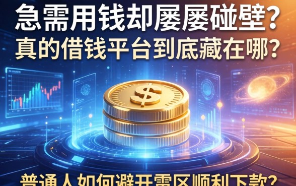 急需用钱却屡屡碰壁？真的借钱平台到底藏在哪？普通人如何避开雷区顺利下款？