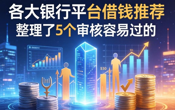 各大银行平台借钱推荐：整理了5个审核容易过的