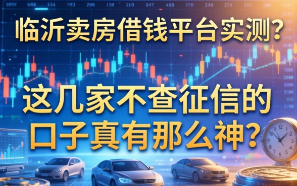 临沂卖房借钱平台实测：这几家不查征信的口子真有那么神？