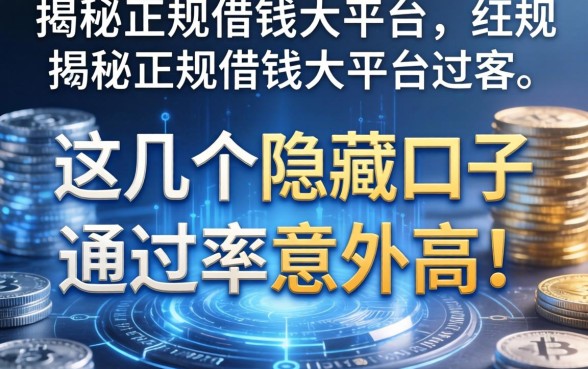 揭秘正规借钱大平台：这几个隐藏口子通过率意外高