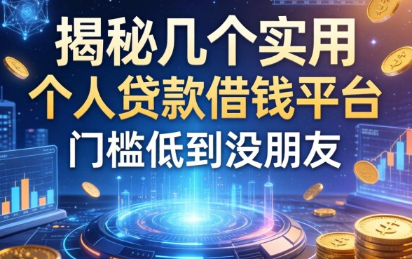 揭秘几个实用的个人贷款借钱平台，门槛低到没朋友