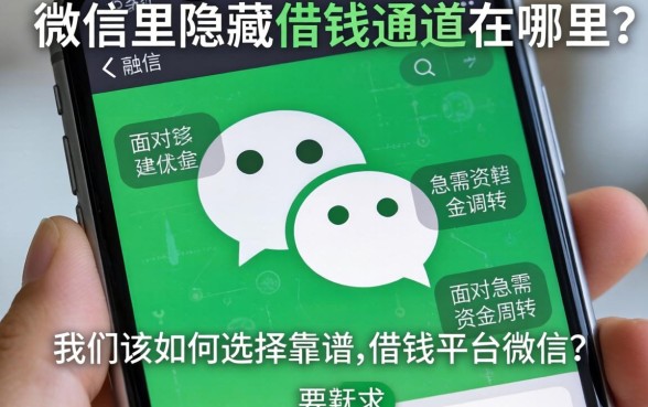 微信里隐藏的借钱通道在哪里？面对急需资金周转，我们该如何选择靠谱的借钱平台微信？