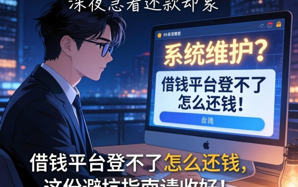 深夜急着还款却显示系统维护？借钱平台登不了怎么还钱，这份避坑指南请收好！