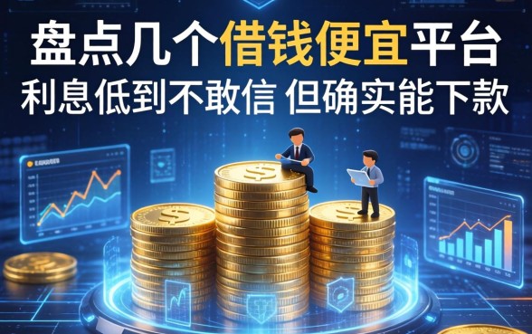 盘点几个借钱便宜的平台，利息低到不敢信但确实能下款