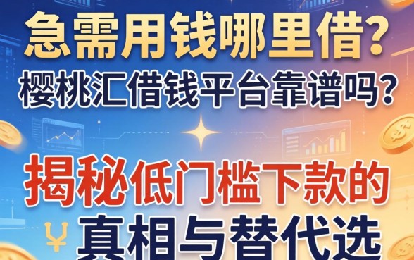 急需用钱哪里借？樱桃汇借钱平台靠谱吗？揭秘低门槛下款的真相与替代选择