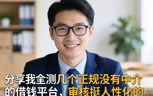 分享下我亲测的几个正规没有中介的借钱平台，审核挺人性化的