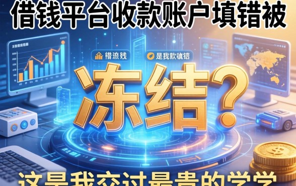 借钱平台收款账户填错被冻结？这是我交过最贵的学费