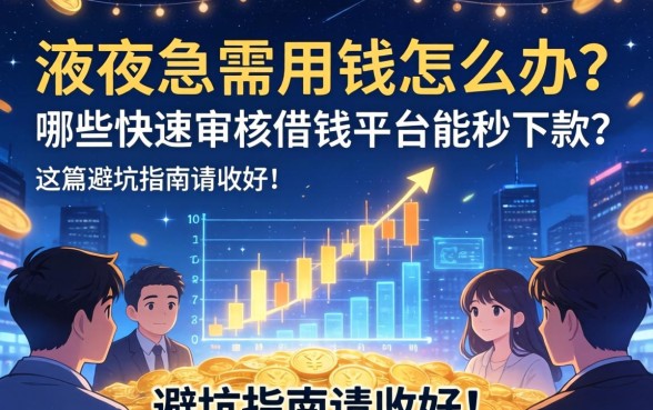 深夜急需用钱怎么办？哪些快速审核借钱平台能秒下款？这篇避坑指南请收好！