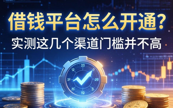 借钱平台怎么开通？实测这几个渠道门槛并不高