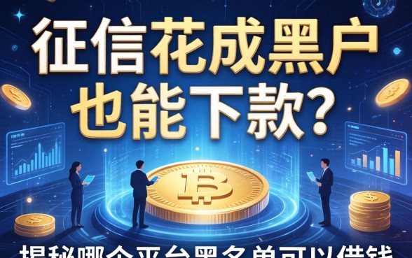 征信花成黑户也能下款？揭秘哪个平台黑名单可以借钱