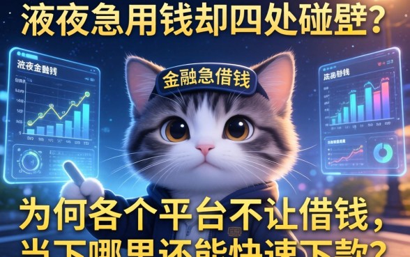 深夜急用钱却四处碰壁？为何各个平台不让借钱，当下哪里还能快速下款？