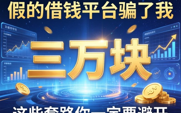 假的借钱平台骗了我三万块，这些套路你一定要避开