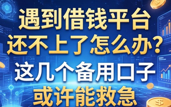遇到借钱平台还不上了怎么办？这几个备用口子或许能救急
