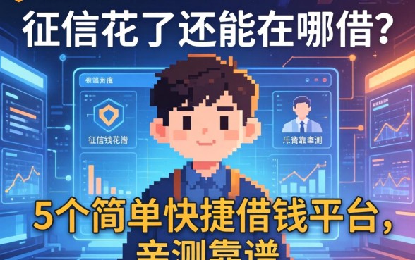 征信花了还能在哪借？分享5个简单快捷借钱平台，亲测靠谱