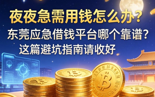 深夜急需用钱怎么办？东莞应急借钱平台哪个靠谱？这篇避坑指南请收好