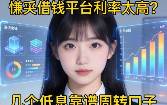 嫌弃借钱平台利率太高？分享几个低息靠谱周转口子